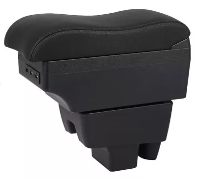 Car Armrest Arm Rest Centre Console Storage Box With USB For Skoda Rapid 13 - 18 • $60.49