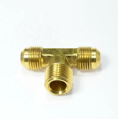 Branch Tee T Sae 45 Flare 3/8 Male To 3/8 Male Npt Pipe Natural Gas Propane Hvac • $10.92