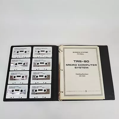 $40 • Buy Vintage Original TRS-80 Business Systems Payroll Software Cassettes & Manual