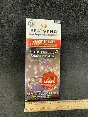 $10.99 • Buy Beat SYNC Sound Activated 4-Function Micro String Lights 50 LED Multi Colored
