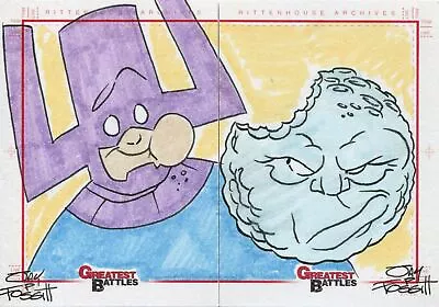 Marvel Greatest Battles Panel Sketch Card By Jay Fosgit Galactus • $74.66