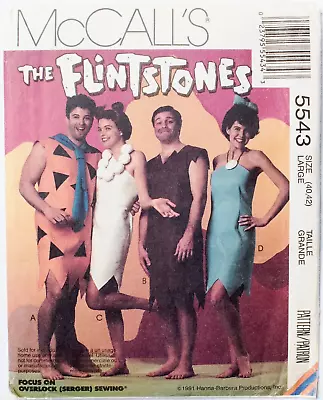 Vintage McCall's 5543 The Flintstones Costume Pattern Adult Size L  Uncut • $9.99