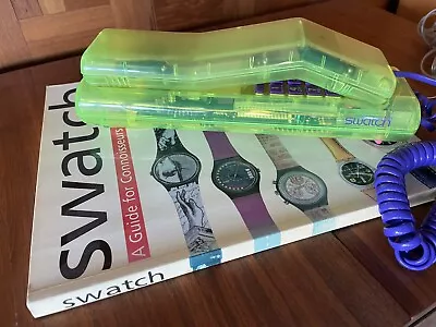 Swatch Twin Phone & Watch Book Transparent Dayglow Yellow Green 80s • $149.93