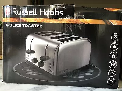 Russell Hobbs 18790 4 Slice Toaster Silver • £15