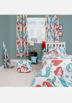 £15.99 • Buy Disney Princess Curtains Ariel Little Mermaid Oceanic 66 X 54 Inch Drop 