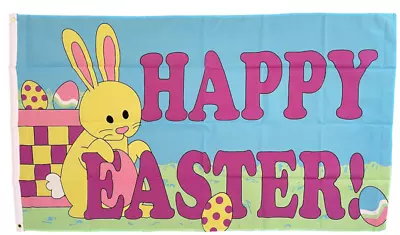 Happy Easter Flag  LARGE Easter Bunny Flag 150 X 90cm • $14.95