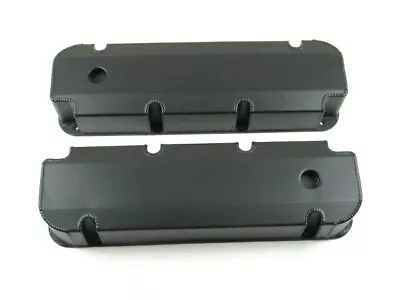 BBF Ford 429-460 Fabricated Aluminum Valve Covers W/ Hole Black E41363BC • $124.99