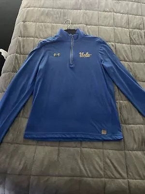 UCLA Under Armour Heatgear Mens 1/4 Zip Shirt Medium Long Sleeve Loose Fit Blue • $4