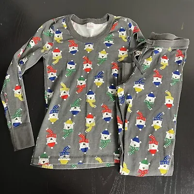 Hanna Andersson Womens XS Gray/Multicolor Polar Bear Pajamas Christmas Holiday • $9
