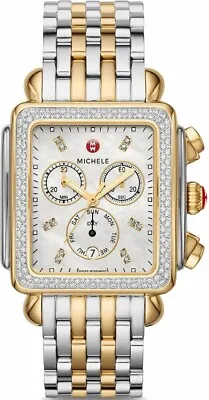 Michele Deco XL Diamond Gold Two-Tone Diamond Dial Special Edition MWW06Z000034 • $2695