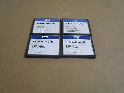 LOT OF 4 WD SiliconDrive II  SSD-C02GI-4825 2GB PATA Compact Flash • $45