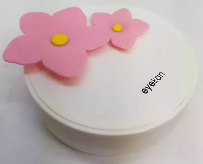 Pink Flower Coloured Contact Lens Lenses Travel Kit - Mirror - Case - Tweezers • £6.99