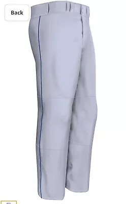 Easton Quantum Baseball/Softball Gray W/Royal Piping Pants Adult XXL  Adj Inseam • $12.95