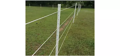 Timeless Fence PVC Tee Post T-post Predrilled Electric Fence Post 5.5' X 1.75  • $50