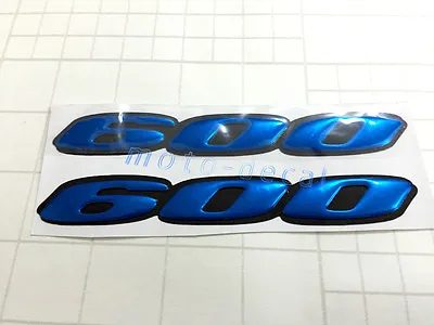 Raised 3D Chrome Blue Decal For GSXR GSX-R 600 Emblem Tank Fairing Sticker Bling • $13.78