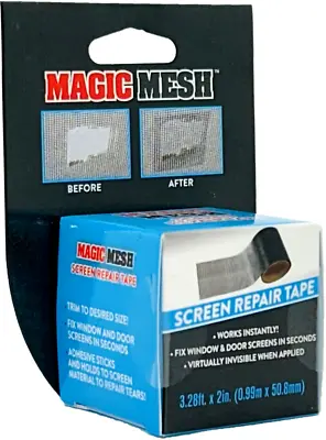 Magic Mesh Screen Adhesive Repair Tears Tape Patch Up Fix Widow Door Net 3.28 Ft • $9.49