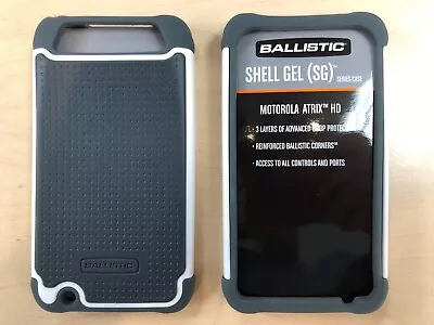 Ballistic Shell Gel For Motorola Atrix HD SG0931-M181-AC Gray/White NEW • $4.85