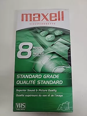 Maxwell Standard Grade 8 Hrs VHS Cassette T-160 Minute Factory Wrap • $5.99