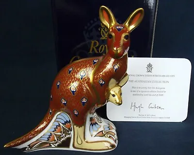 £110 • Buy Royal Crown Derby KANGAROO Australian Signature Edt Collection Box & Certificate