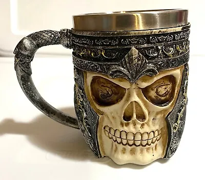 MUG Medieval Roman Centurion Knight Warrior Skull With Battle Helmet • $12.99