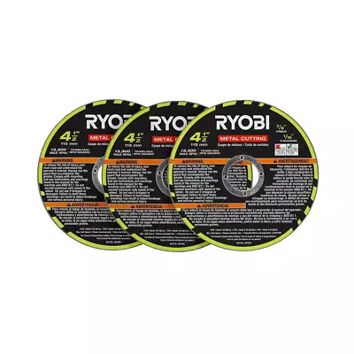 Ryobi 4-1/2 In. Metal Cutting Wheel (3-Piece) • $6.73