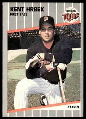 1989 Fleer #116 Kent HRBEK  First Base   Minnesota TWINS  FREE Mailing • $1.15