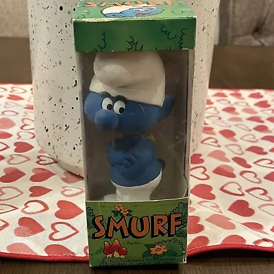 Vintage Funko Smurf Wacky Wobbler Bobble-head Figure Toy • $24.49