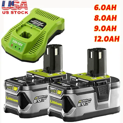 Battery 18V 9AH For Ryobi One+Plus P108 Lithium RB18L50 RB18L40 P104/Charger • $42.99