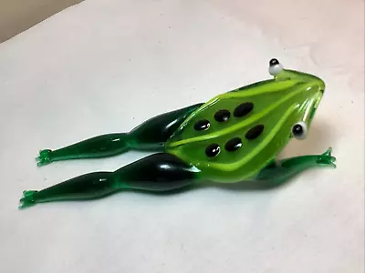 Vintage Murano Hand Crafted Glass FROG FIGURINE Abstract Lampwork   XX55 • $17.83