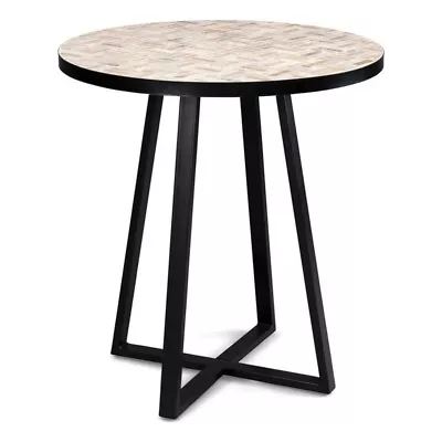 Homestyles Panama Metal Outdoor Bistro Table With Marble Gray/Brown Tile Top • $405.30