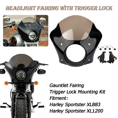 Gauntlet Headlight Fairing Trigger Lock For Harley Iron 883 Sportster XL883 1200 • $82.17