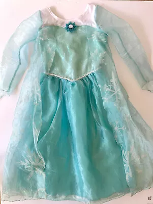 Girls Frozen Elsa Princess Disney Store Costume Dress Size 7/8 • $12.50