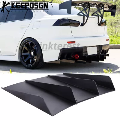 $69.11 • Buy Rear Diffuser Bumper Lip Splitter Spoiler 4 Shark Fins For Mitsubishi Lancer Evo