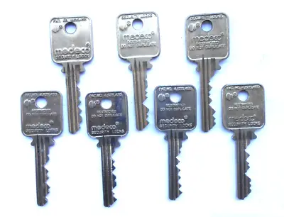 (7) MEDECO   High Security   Keys.    Locksmith Art Collectors... • $14.99