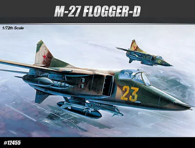 MiG-27 FLOGGER D SWING-WING ATTACK AIRCRAFT (SOVIET AF MKGS)#12455 1/72 ACADEMY • $12.12
