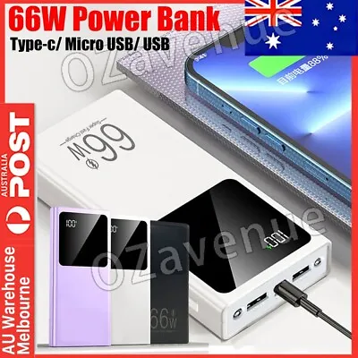 $38.95 • Buy 66W 30000mAh PD Fast Charging Power Bank Portable Charger Battery Powerbank AU