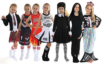 Girls Halloween Costume Killer Scary Kids Outfit Fancy Dress S-xl Childs 2023 • £12.99
