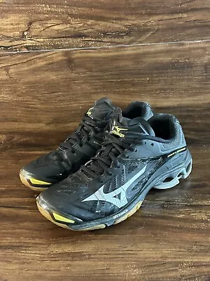 Womens Mizuno Wave Lightning Black Yellow Silver Sz 7.5 • $28.49