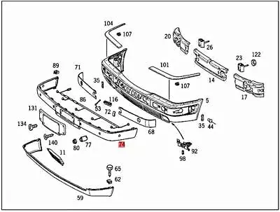 Genuine MERCEDES S210 W210 Sedan Wagon Protective Strip 2108850121 • $209.98