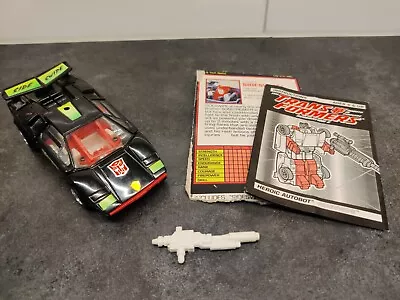 1993 Transformers G2 SIDESWIPE Action Figure Instructions Weapon Incomplete 1992 • $49.99