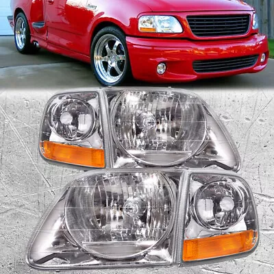 Chrome W/Xenon Headlights 4Pc Fits Ford F150 250 /Expedition Lightning • $79.99