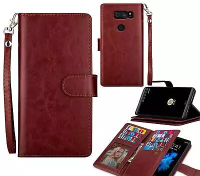 Lg V30 Multifunction Wallet Case 9 Card Slots & Wrist Strap • $11.50