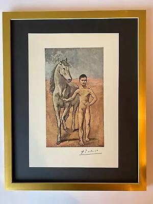 $119 • Buy Pablo Picasso+ Original 1954 + Signed + Hand Tipped Color Plate + Boy With Horse