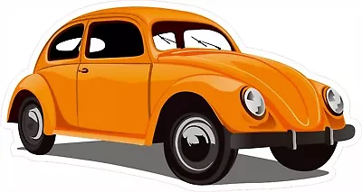 £2.99 • Buy Beetle Shaped Stickers Laptop Wall Window Car Retro Vintage Surf Classic Fun