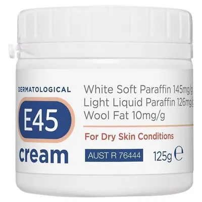 E45 Moisturising Cream For Dry Skin And Eczema 125g • $10.87