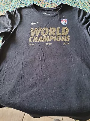 US Womens Soccer Nike Ladies T-Shirt - Black - XL ATH CUT • $6.74