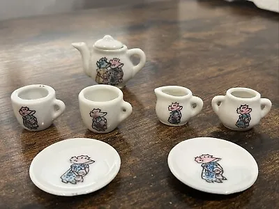 Vintage Miniature Tea Set Ceramic Porcelain Japan Floral 8 Pieces Collectible • $4.99