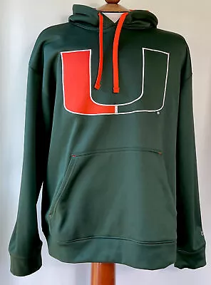 Champion University Of Miami Hurricanes Hoodie Pullover Size Large • $20