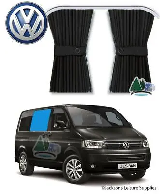 £37.70 • Buy Vw T5/t6 Campervan Curtain Black Rear Centre Window No Sliding Door Uk Van