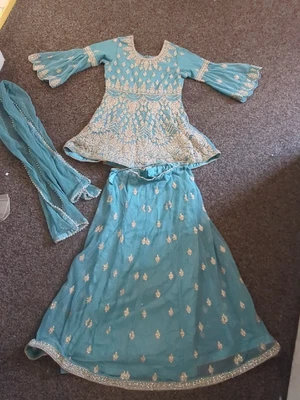 £35 • Buy Asian Pakistani Indian Wedding Party Wear Fancy Lengh Young Girls Size 28 Lengha